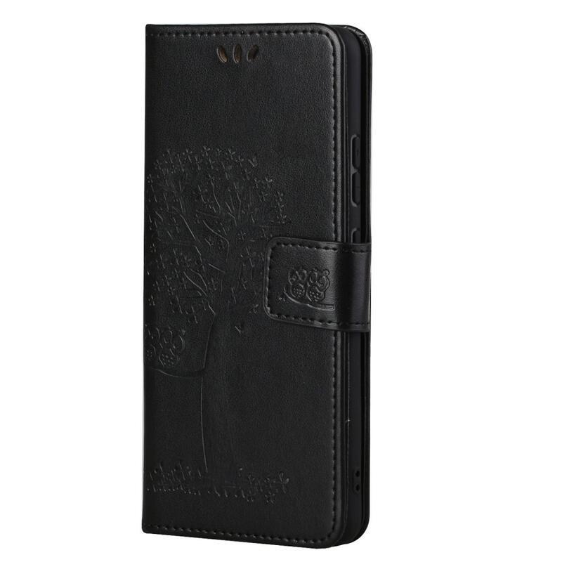 Fa PU bőr pénztárca tok a Xiaomi Redmi Note 11 Pro 4G-hez - fekete