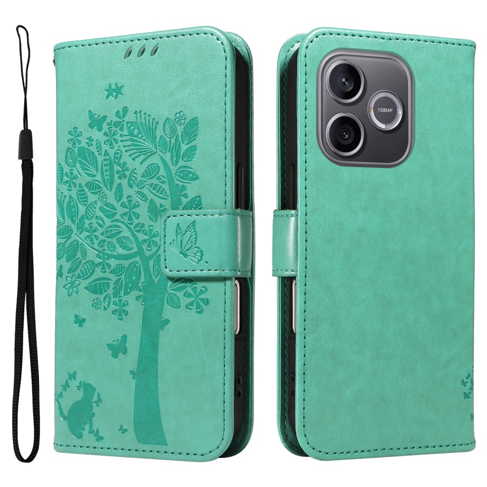 Fák könyvtáska a Honor 600 Lite 5G-hez - teal - teal