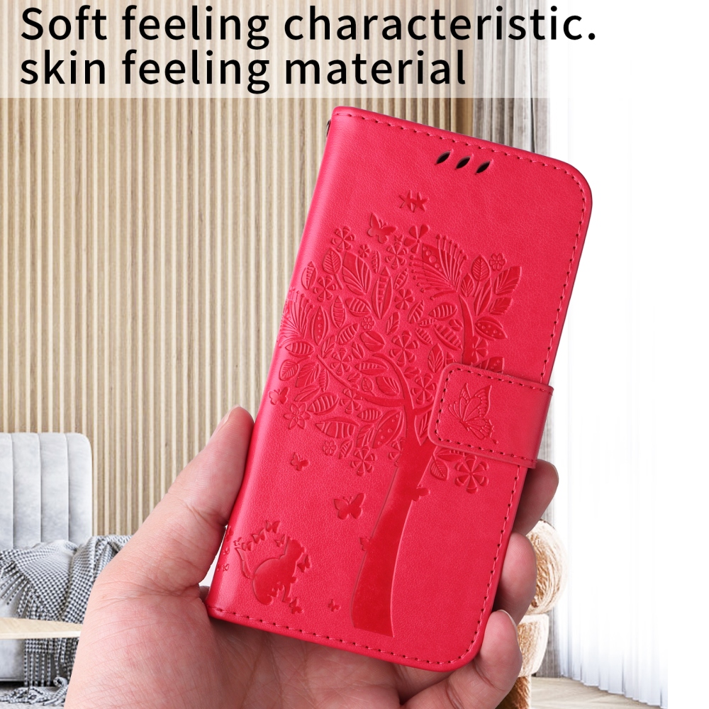 Fák könyvtáska a Honor 600 Lite 5G-hez - rózsaszínű