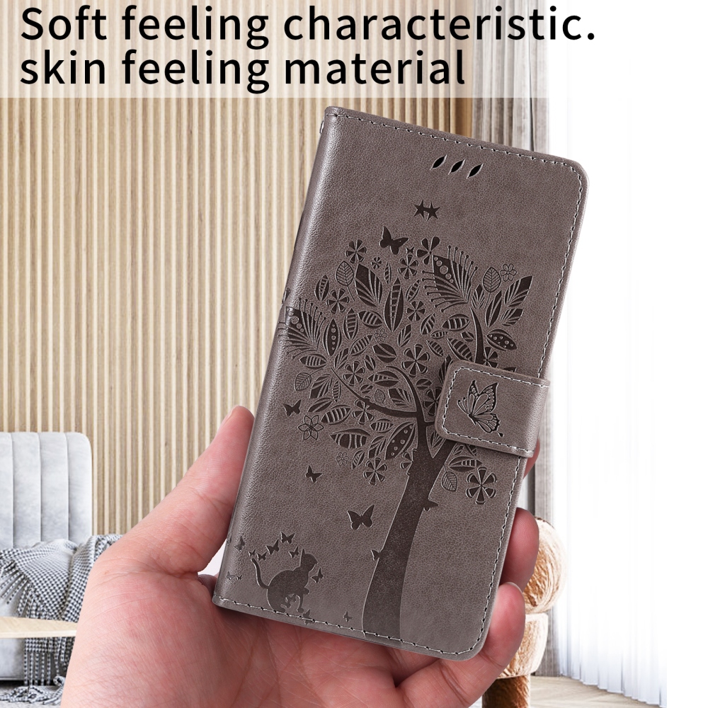 Fák könyvtáska a Honor 600 Lite 5G-hez - szürke