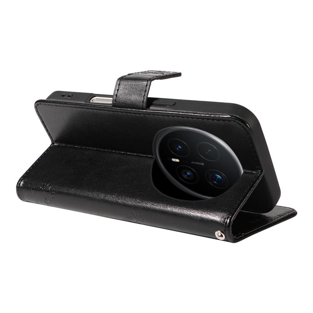 Fák könyvtáska Honor Magic 8 Pro 5G-hez - fekete