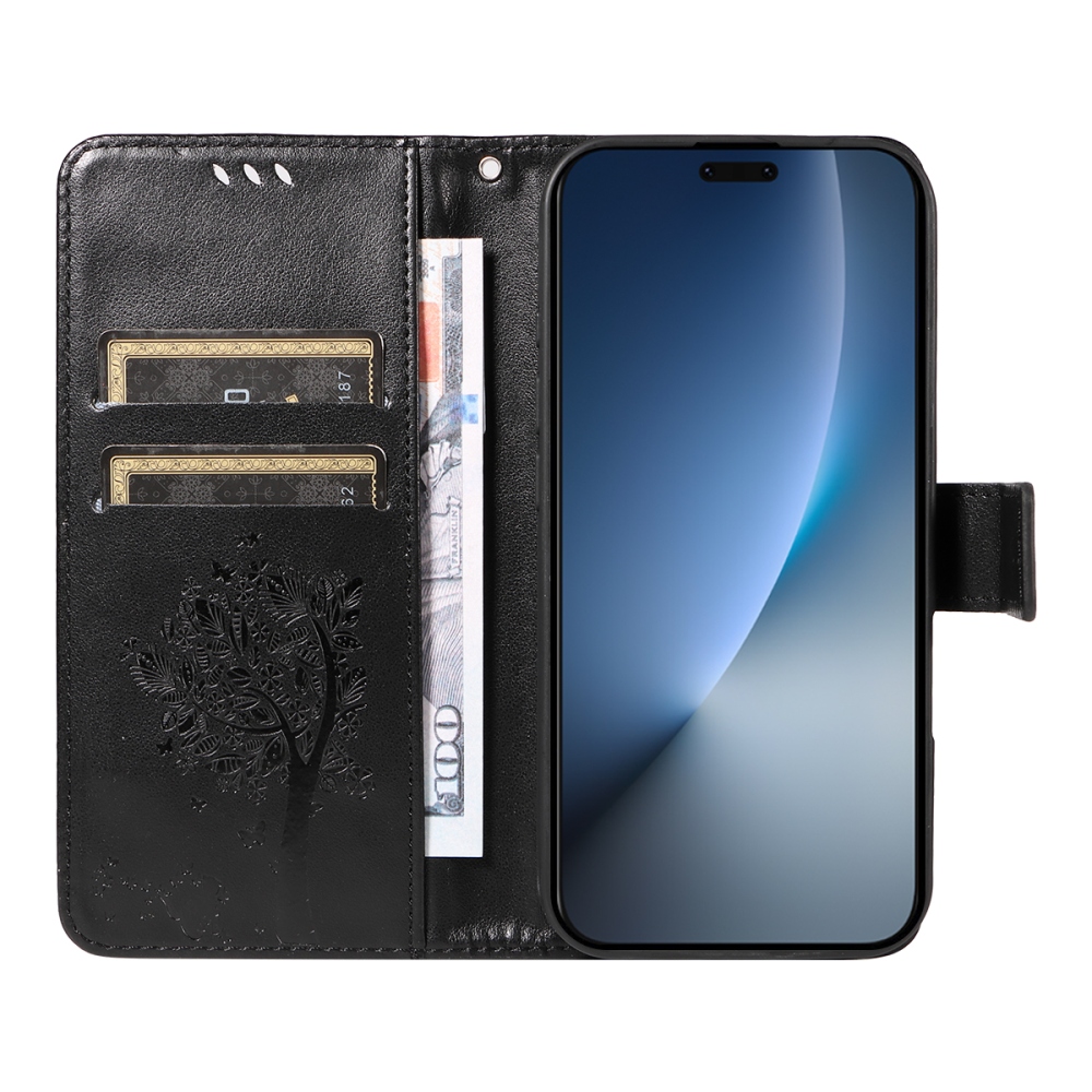 Fák könyvtáska Honor Magic 8 Pro 5G-hez - fekete