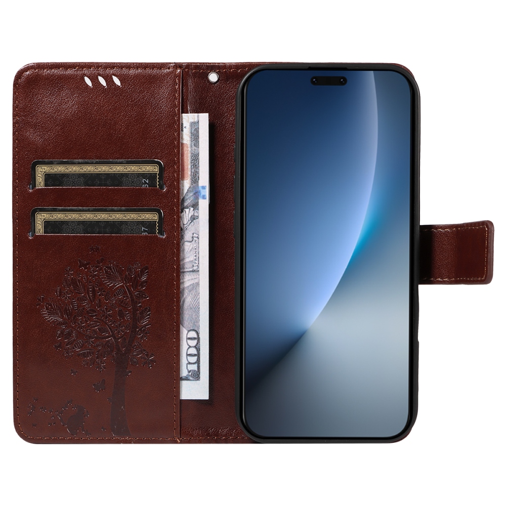 Fák könyvtáska a Honor Magic 8 Pro 5G készülékhez - barna