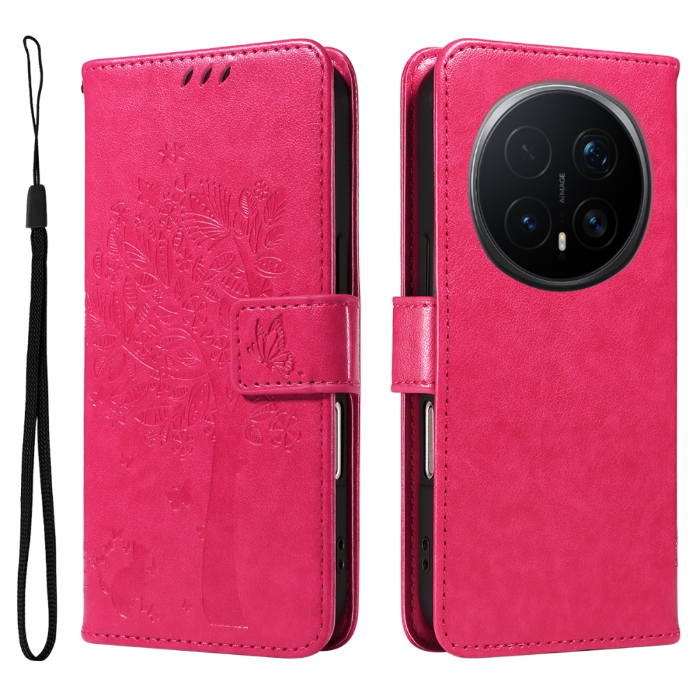 Fák könyvtáska a Honor Magic 8 Pro 5G-hez - rózsaszínű