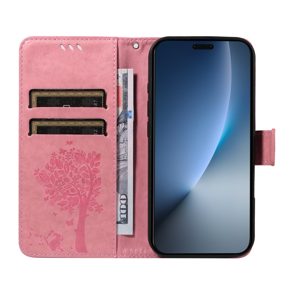 Fák könyvtáska a Honor Magic 8 Pro 5G készülékhez - rózsaszín