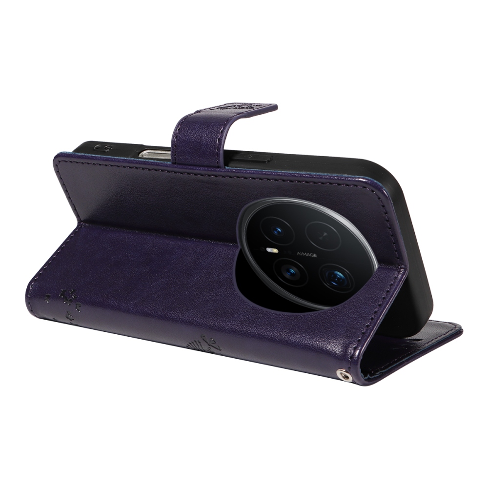 Fák könyvtáska Honor Magic 8 Pro 5G-hez - sötét lila