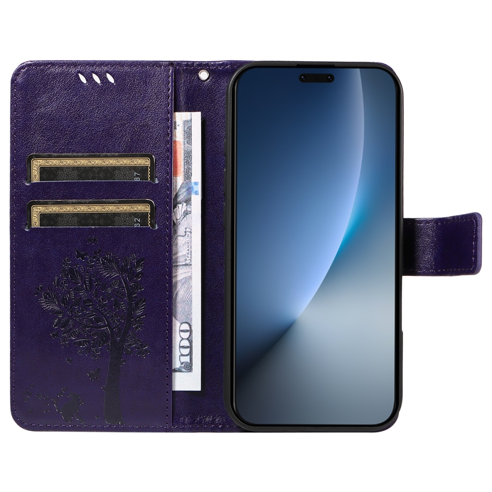 Fák könyvtáska Honor Magic 8 Pro 5G-hez - sötét lila