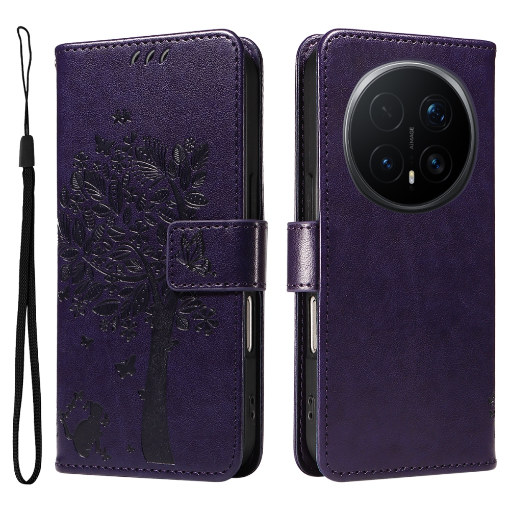 Fák könyvtáska Honor Magic 8 Pro 5G-hez - sötét lila