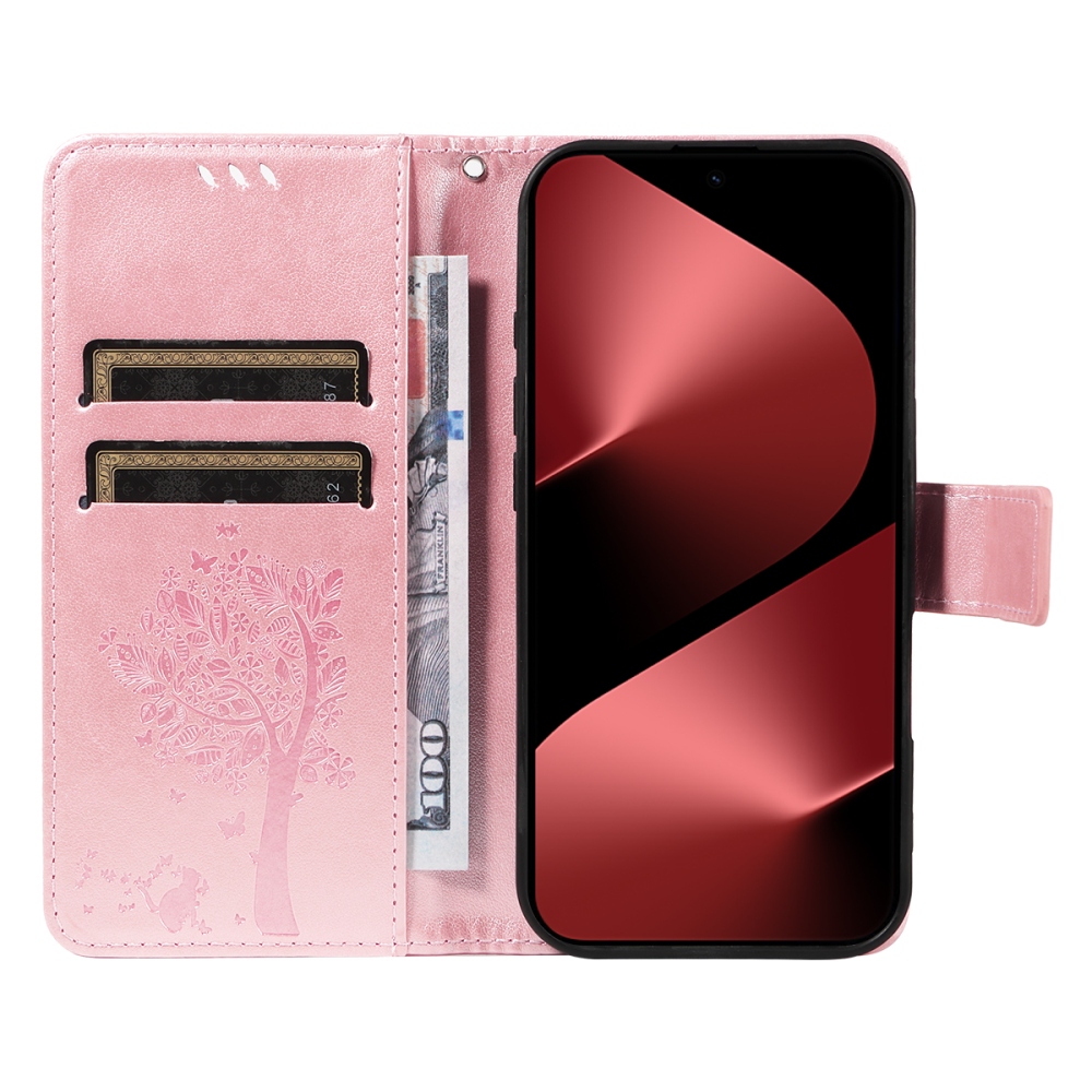 Trees mintás tok Huawei Pura 80 Pro készülékhez - rózsaszín arany