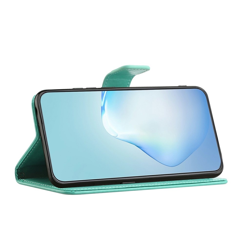Trees könyvformájú tok a Motorola Moto G86 5G/G86 Power 5G készülékhez – kékeszöld