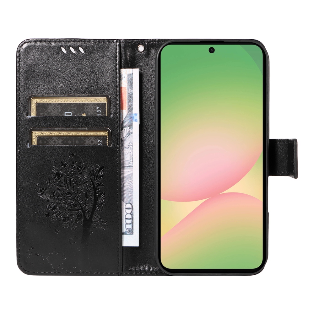 Fák könyve tok Samsung Galaxy A57 5G - fekete