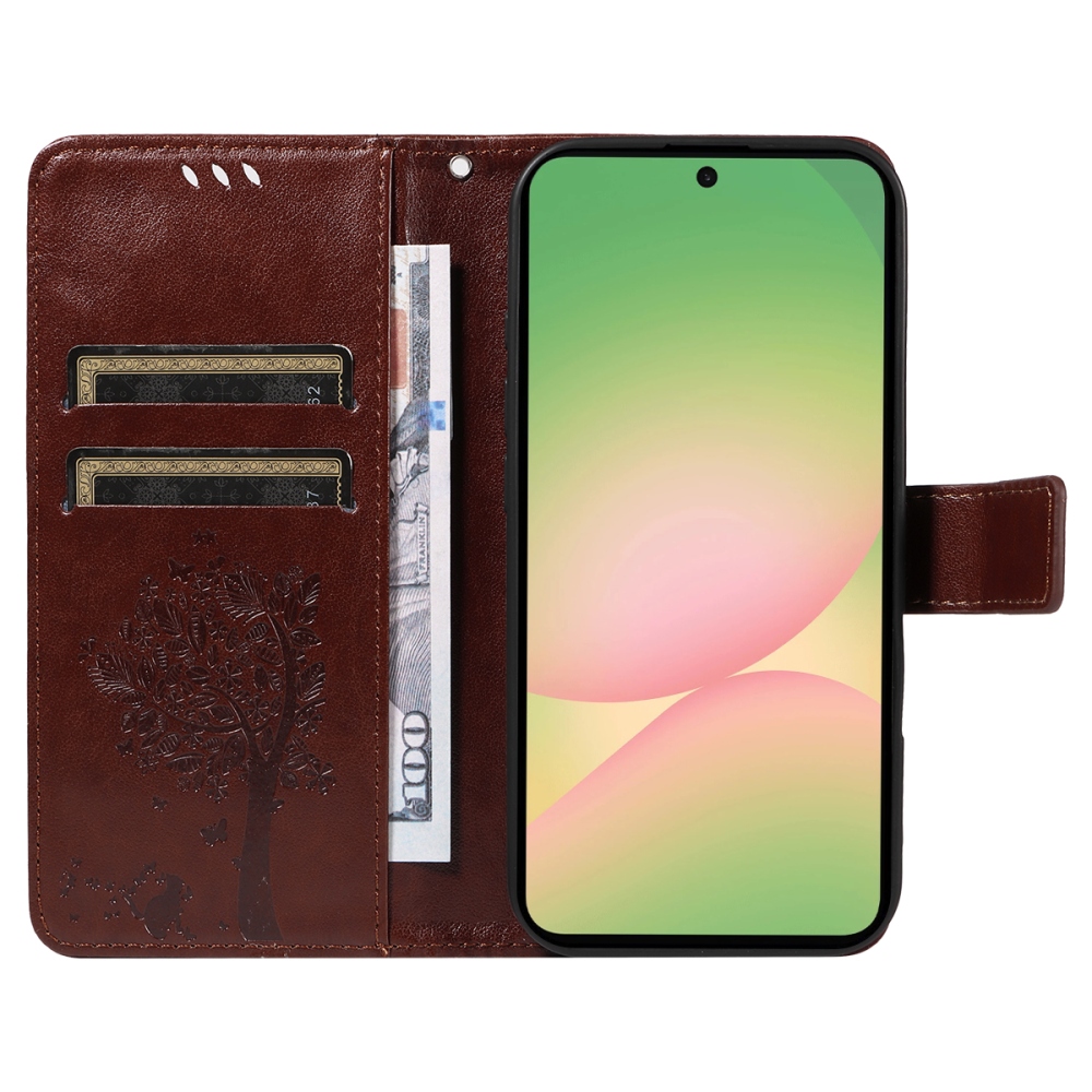 Fák könyve tok Samsung Galaxy A57 5G - barna színben