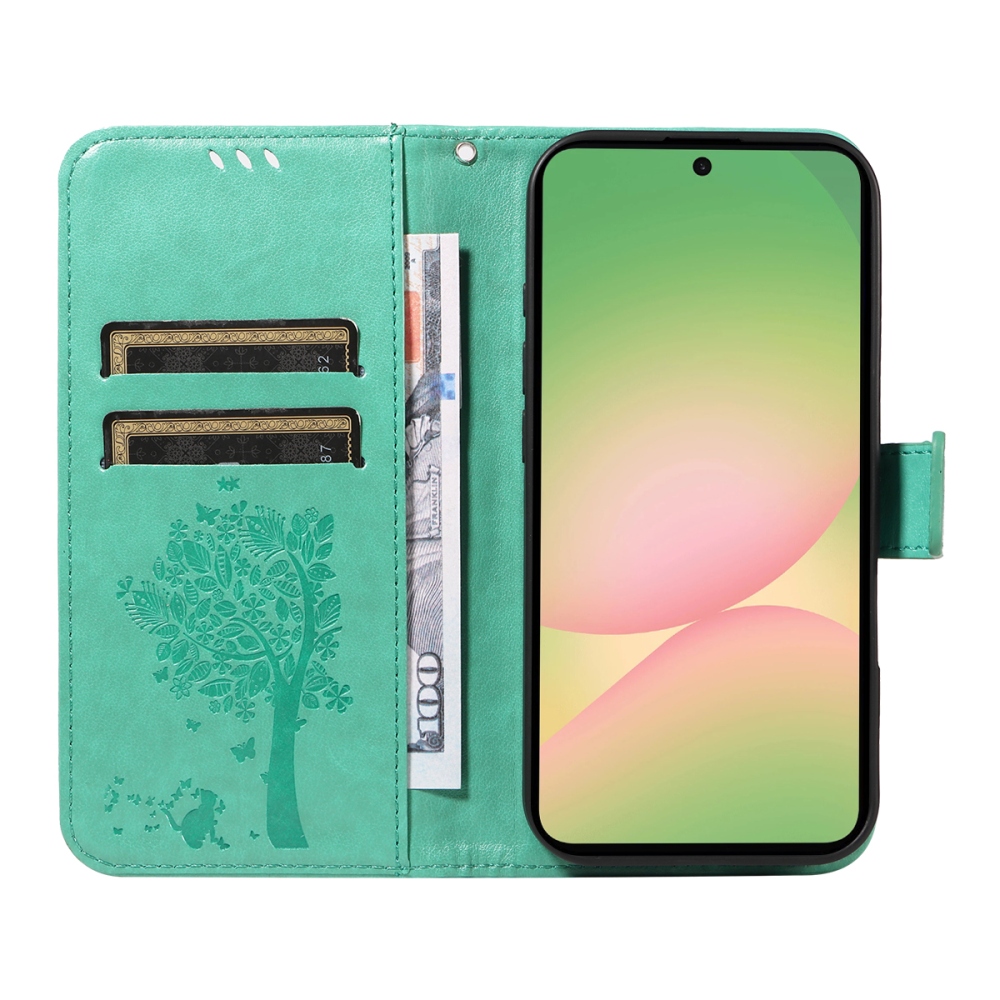 Fák könyve tok Samsung Galaxy A57 5G - teal színű