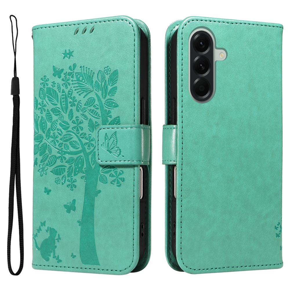 Fák könyve tok Samsung Galaxy A57 5G - teal színű