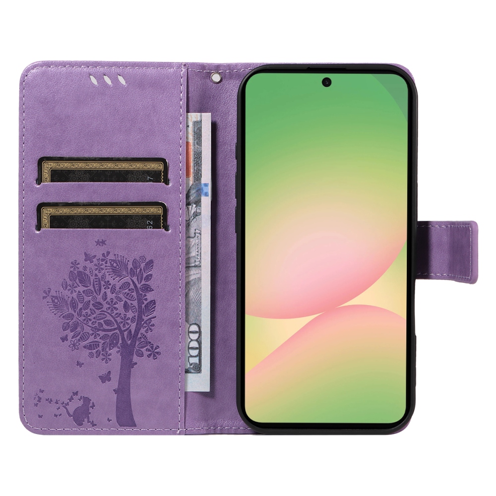 Fák könyve tok Samsung Galaxy A57 5G - világos lila