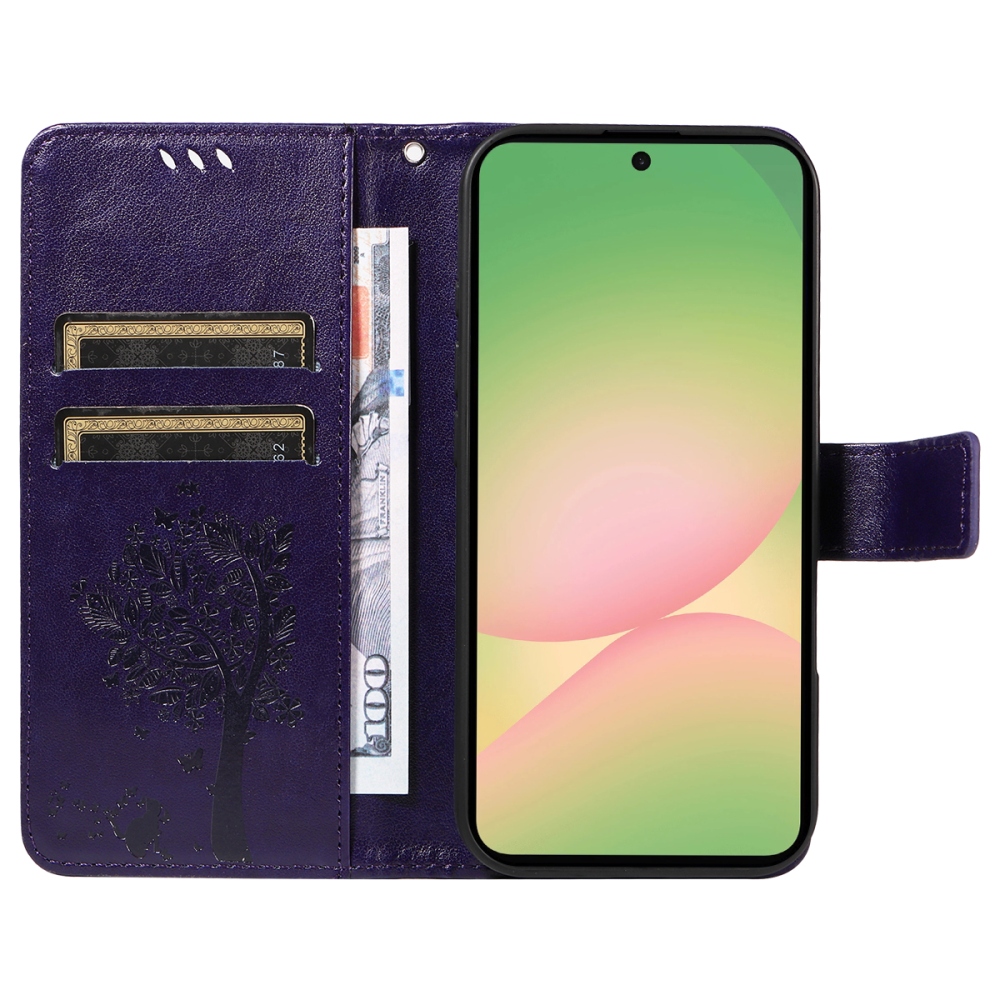 Fák könyve tok Samsung Galaxy A57 5G - sötétlila