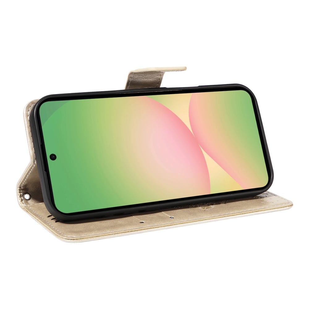 Fák könyv tok Samsung Galaxy A57 5G - arany színű