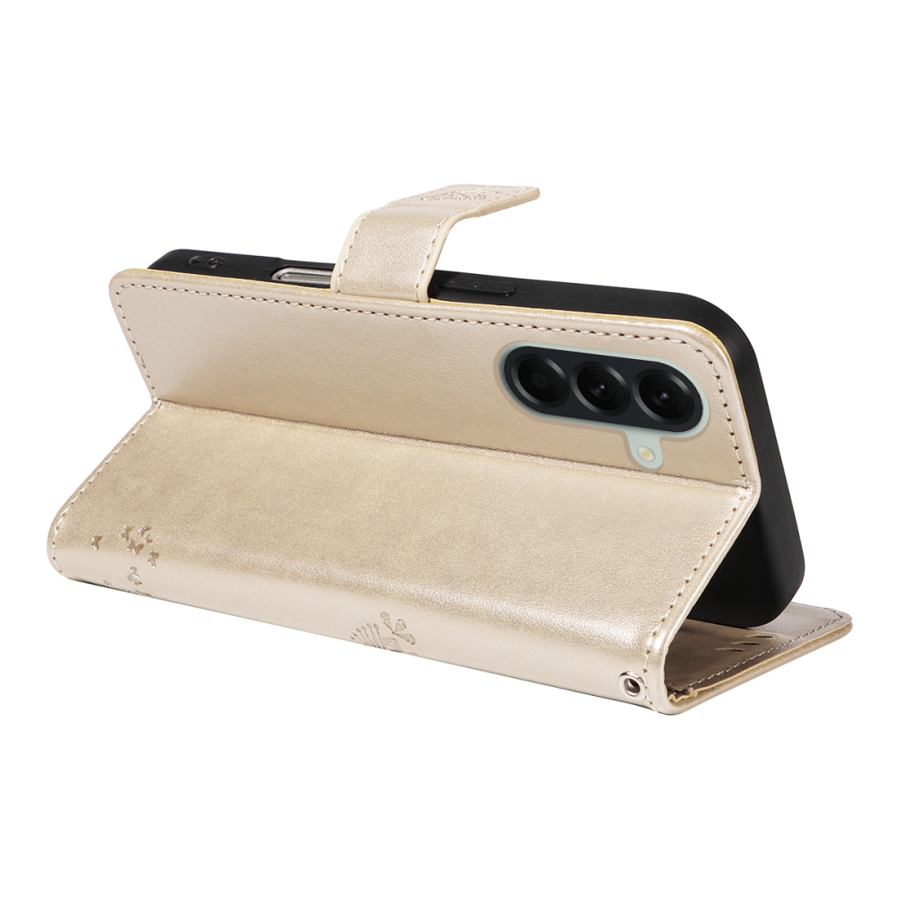 Fák könyv tok Samsung Galaxy A57 5G - arany színű