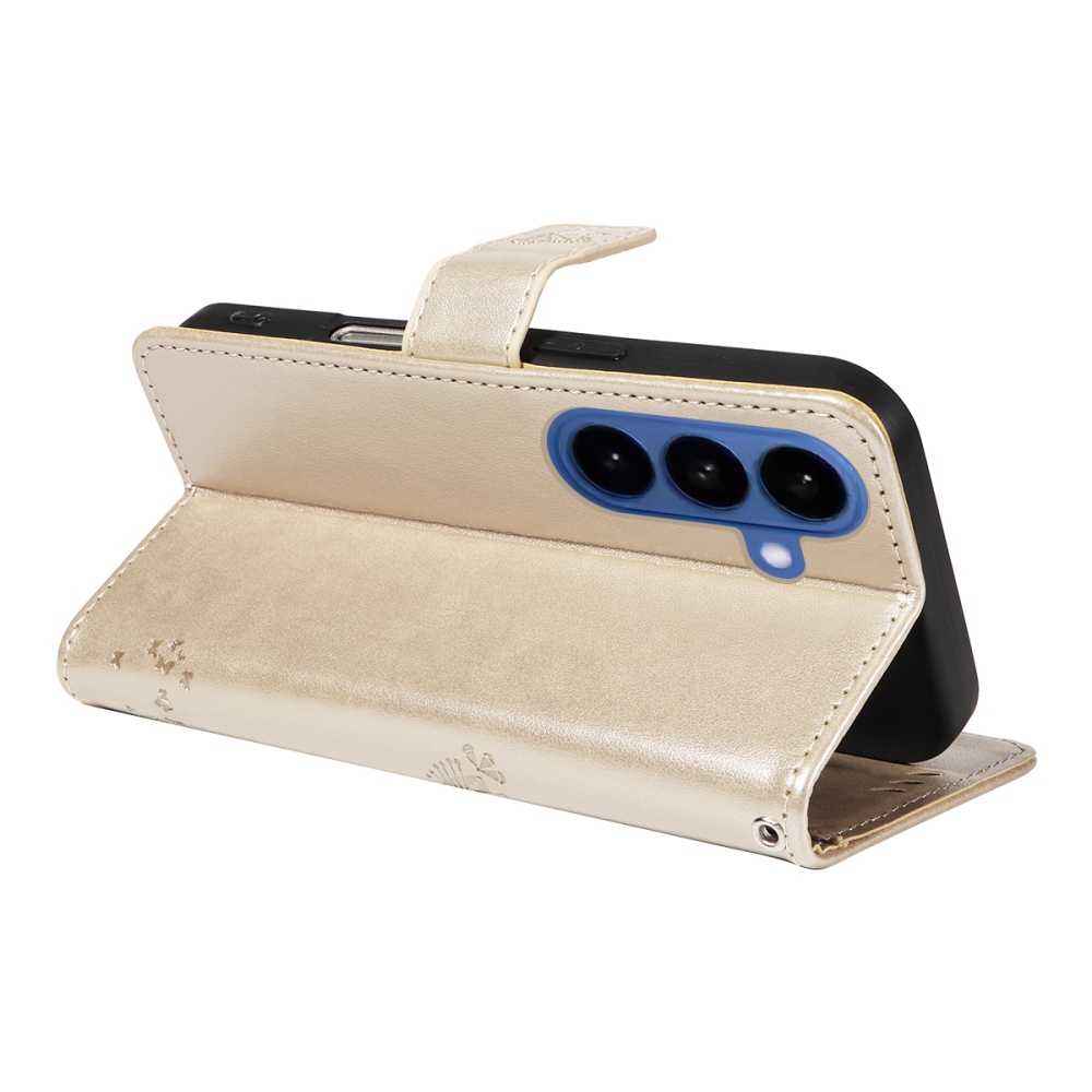 Fák könyv tok Samsung Galaxy S26/S26 Pro készülékhez - arany színben