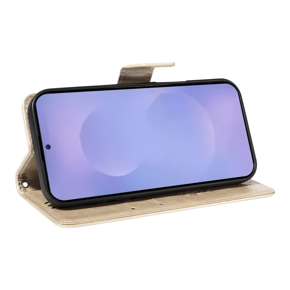 Fák könyv tok Samsung Galaxy S26+ - arany színű