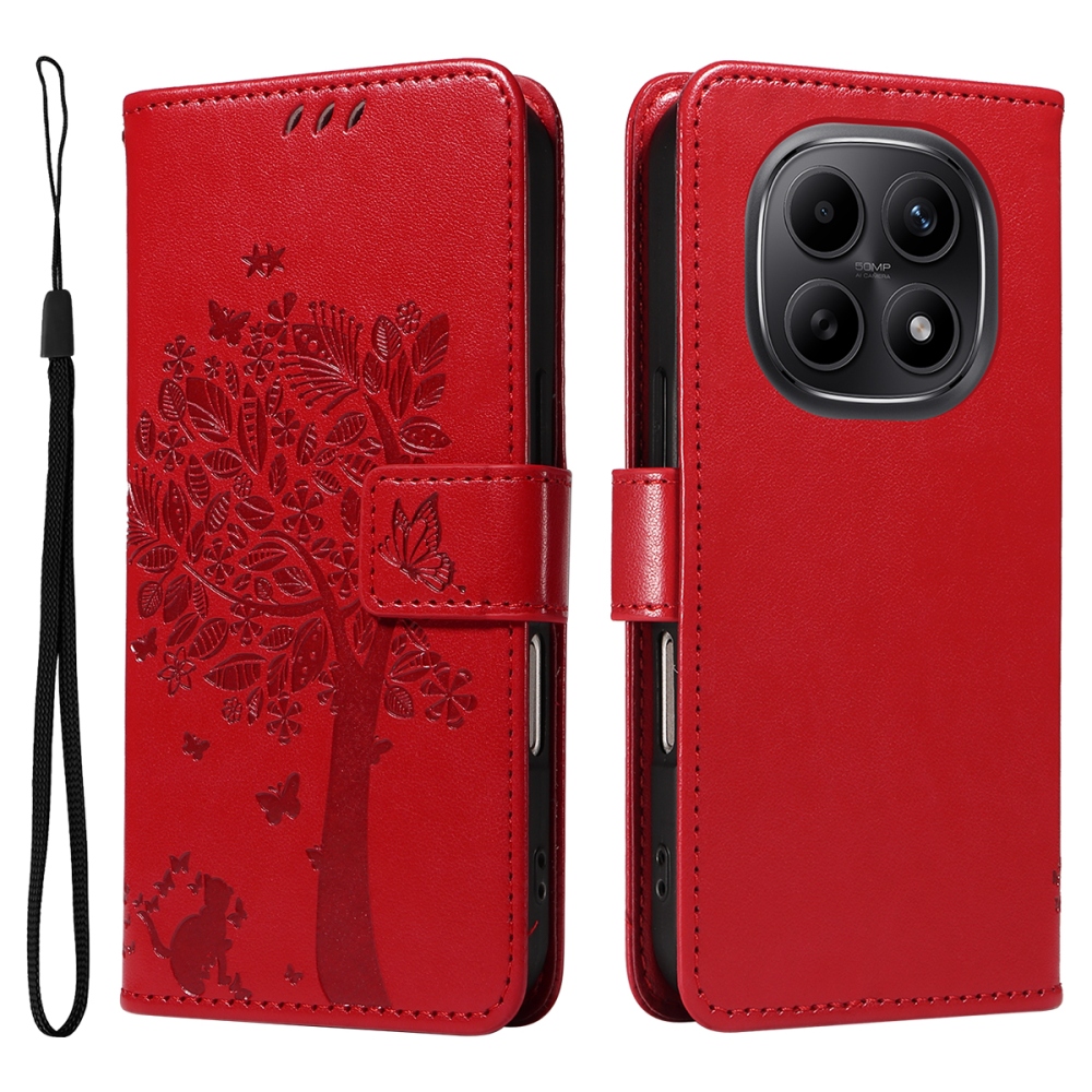 Fák könyve tok Xiaomi Poco M8 5G/Redmi Note 15 5G/Note 15 4G - piros