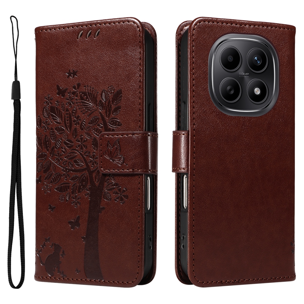 Fák könyve tok Xiaomi Poco M8 5G/Redmi Note 15 5G/Note 15 4G - barna színben