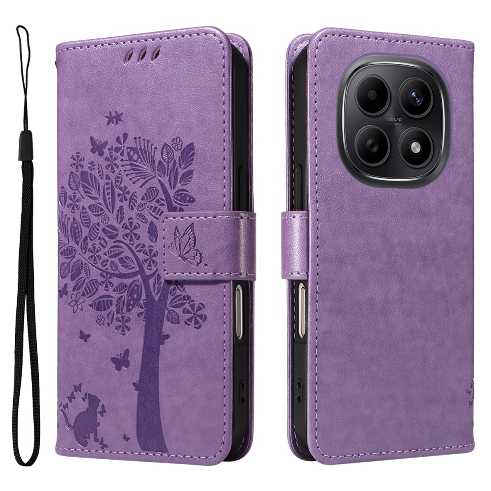 Fák könyve tok Xiaomi Poco M8 5G/Redmi Note 15 5G/Note 15 4G - világos lila