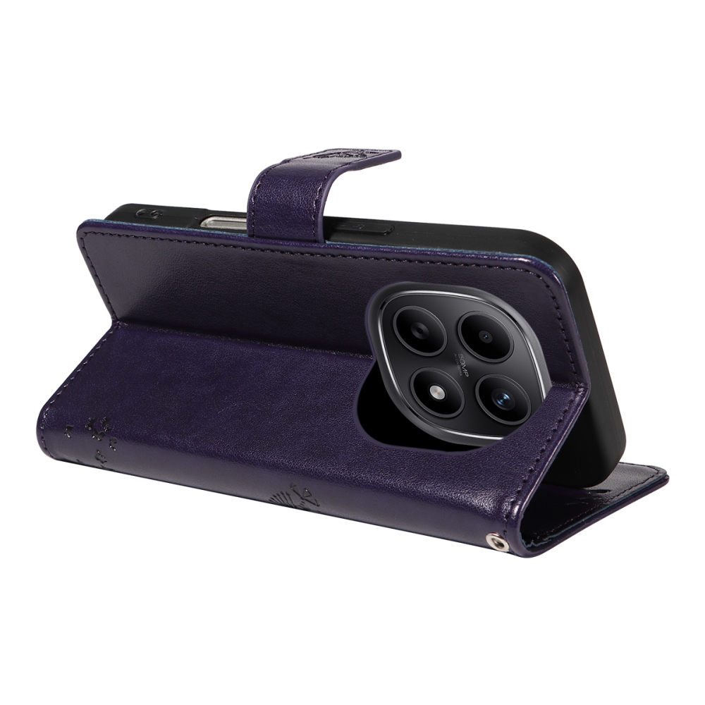 Fák könyv tokja Xiaomi Poco M8 5G/Redmi Note 15 5G/Note 15 4G - sötétlila