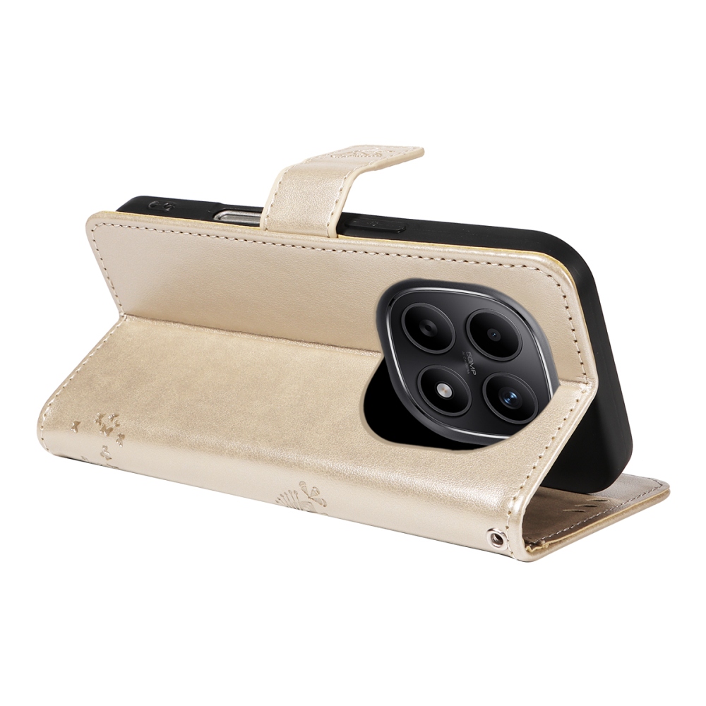 Fák könyv tokja Xiaomi Poco M8 5G/Redmi Note 15 5G/Note 15 4G - arany színű