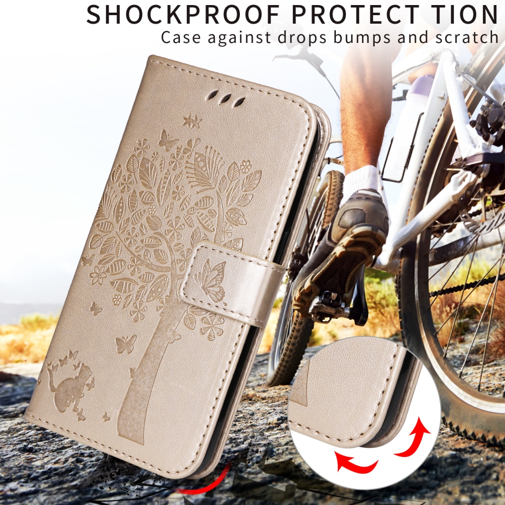 Fák könyv tokja Xiaomi Poco M8 5G/Redmi Note 15 5G/Note 15 4G - arany színű