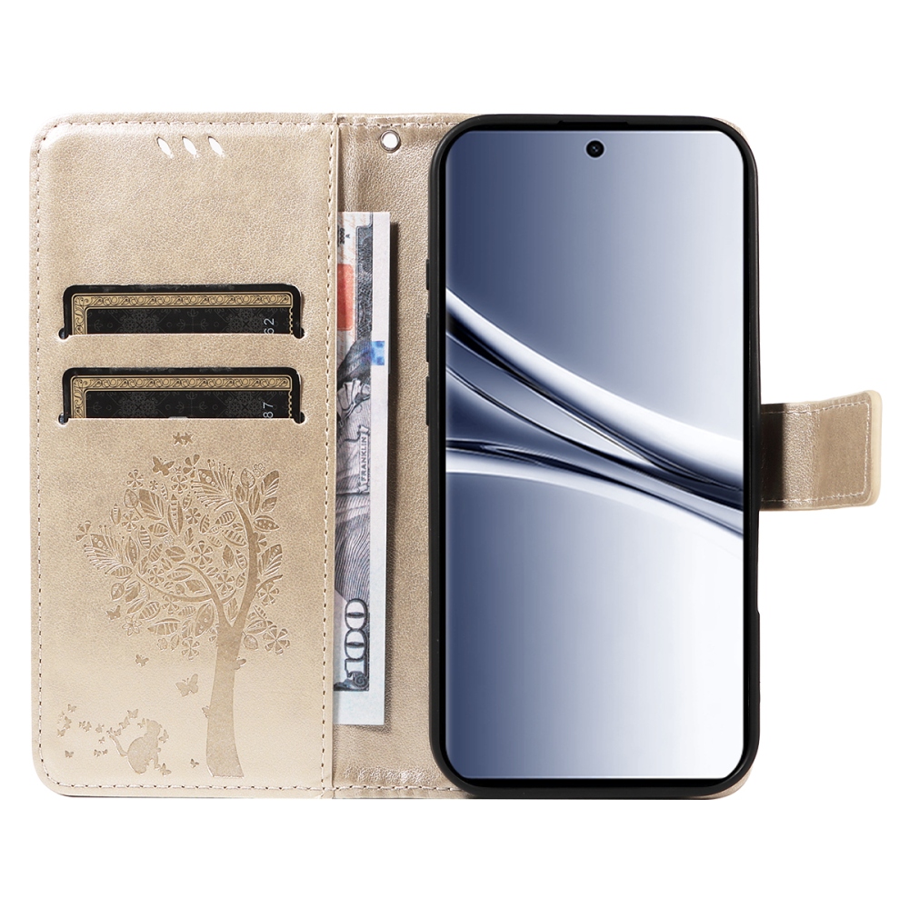 Fák könyv tokja Xiaomi Poco M8 5G/Redmi Note 15 5G/Note 15 4G - arany színű