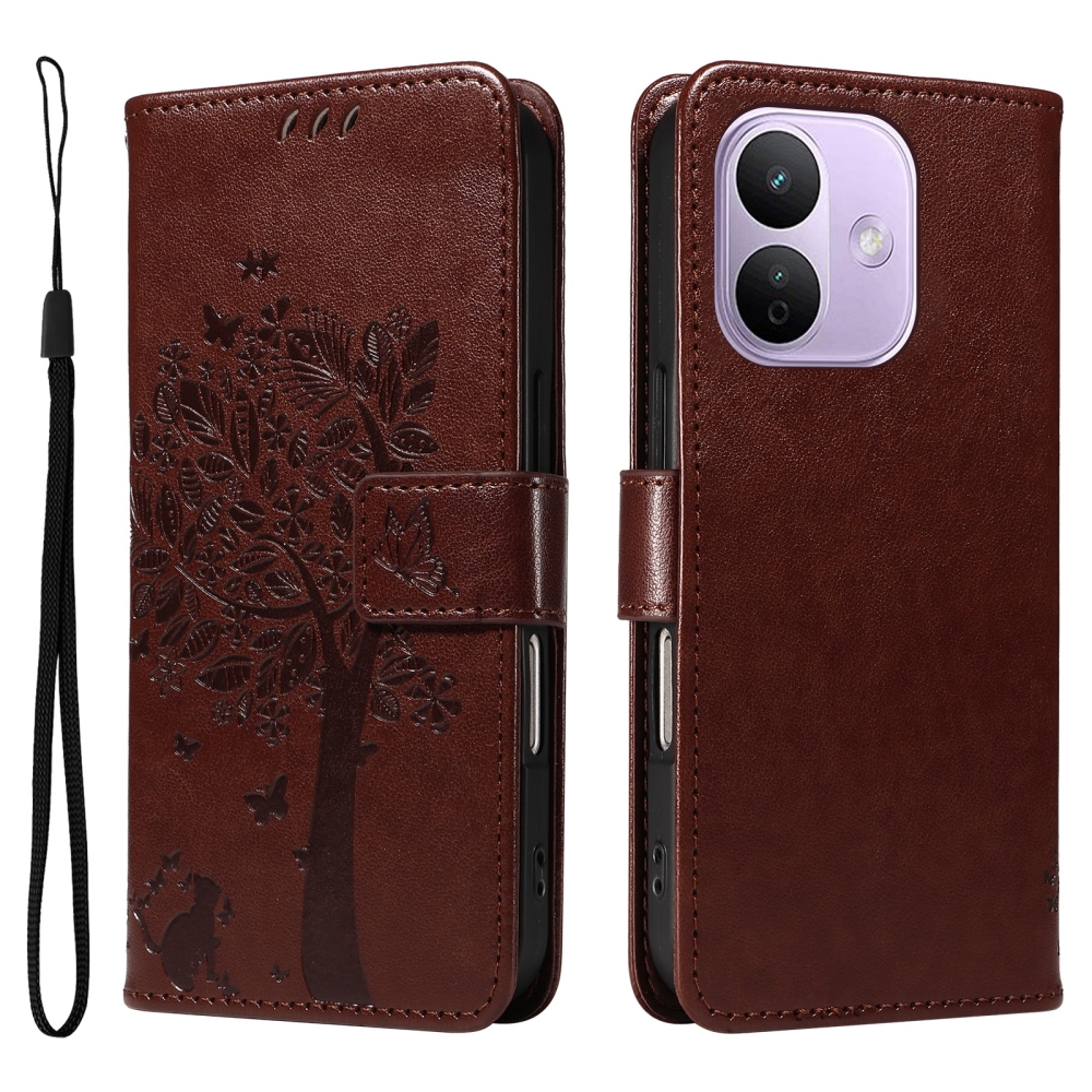 Trees könyvformájú tok a Xiaomi Redmi Note 17 Pro 5G-hez – barna