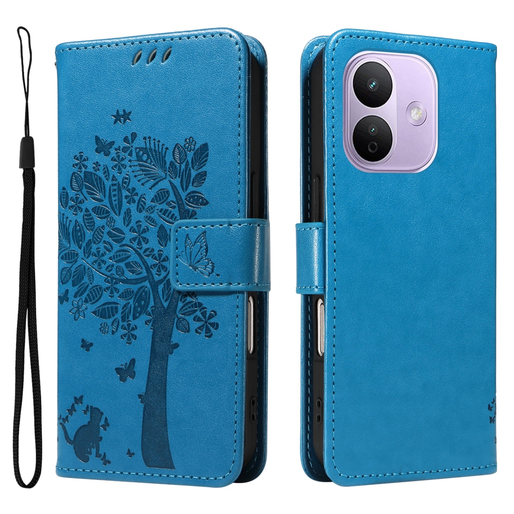 Trees könyvformájú tok a Xiaomi Redmi Note 17 Pro 5G-hez – kék