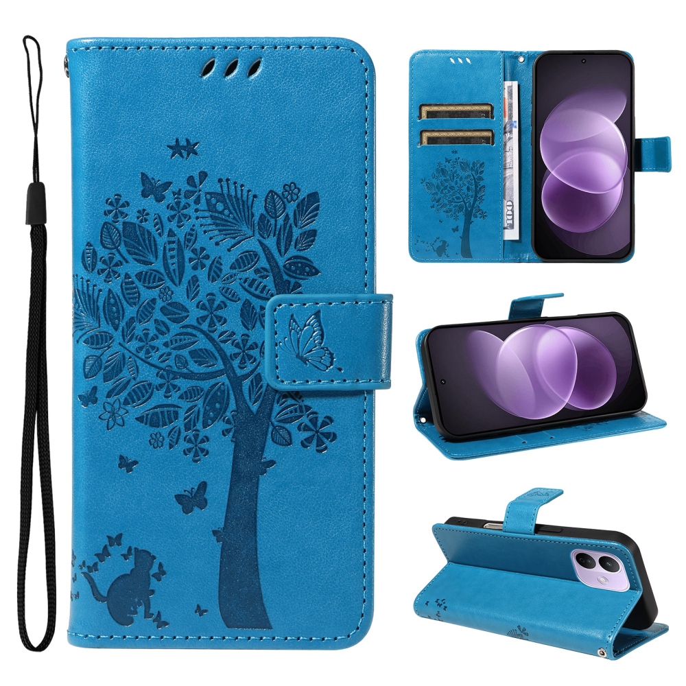 Trees könyvformájú tok a Xiaomi Redmi Note 17 Pro 5G-hez – kék