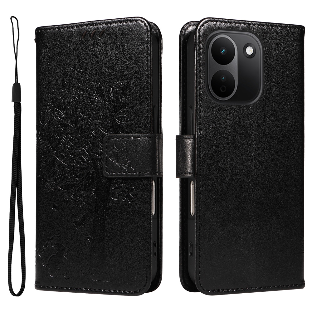Trees könyvformájú tok a Xiaomi Redmi Note 17 Pro Max 5G-hez – fekete