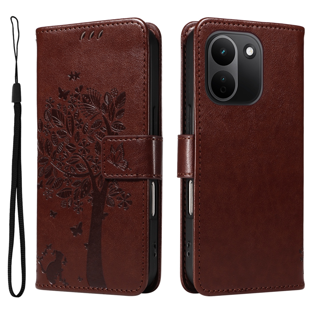 Trees könyvformájú tok a Xiaomi Redmi Note 17 Pro Max 5G-hez – barna