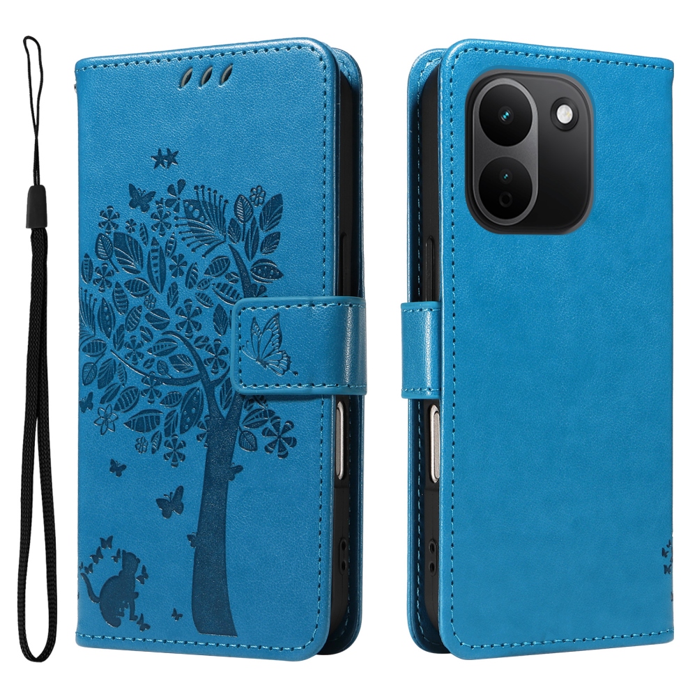 Trees könyvformájú tok a Xiaomi Redmi Note 17 Pro Max 5G-hez – kék