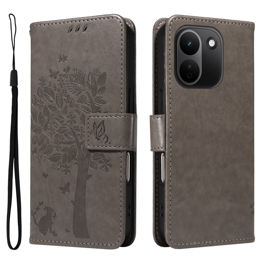 Trees könyvformájú tok a Xiaomi Redmi Note 17 Pro Max 5G-hez – szürke