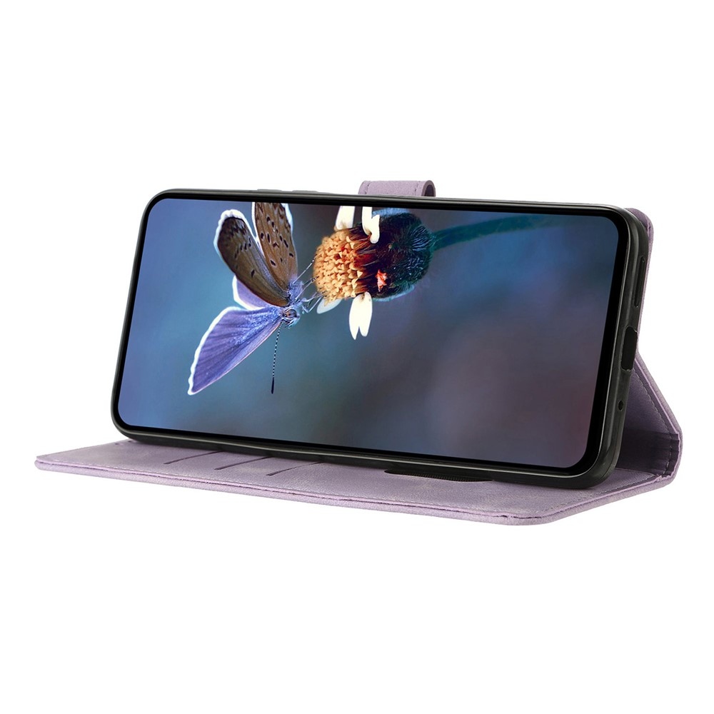 Háromszögletű könyv tok Samsung Galaxy A37 5G - lila