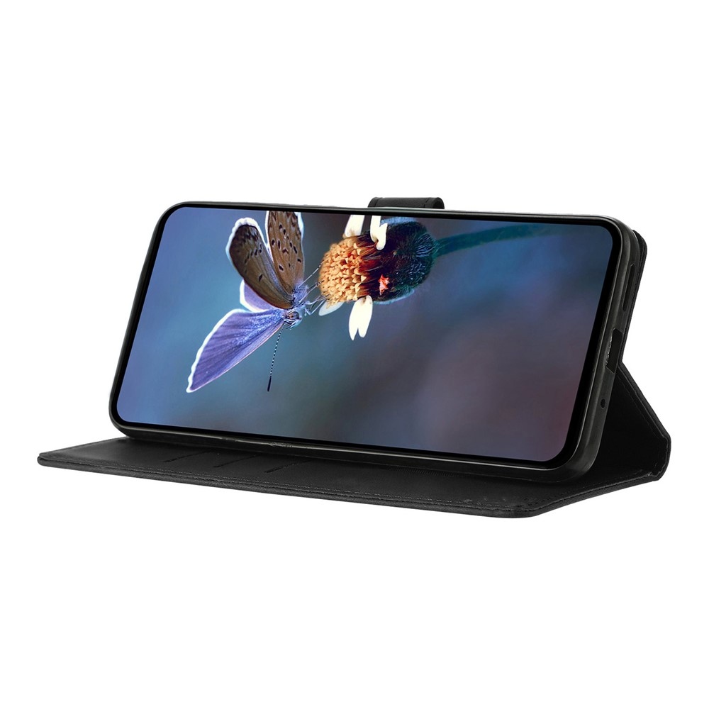 Háromszögletű könyv tok Samsung Galaxy A57 5G - fekete