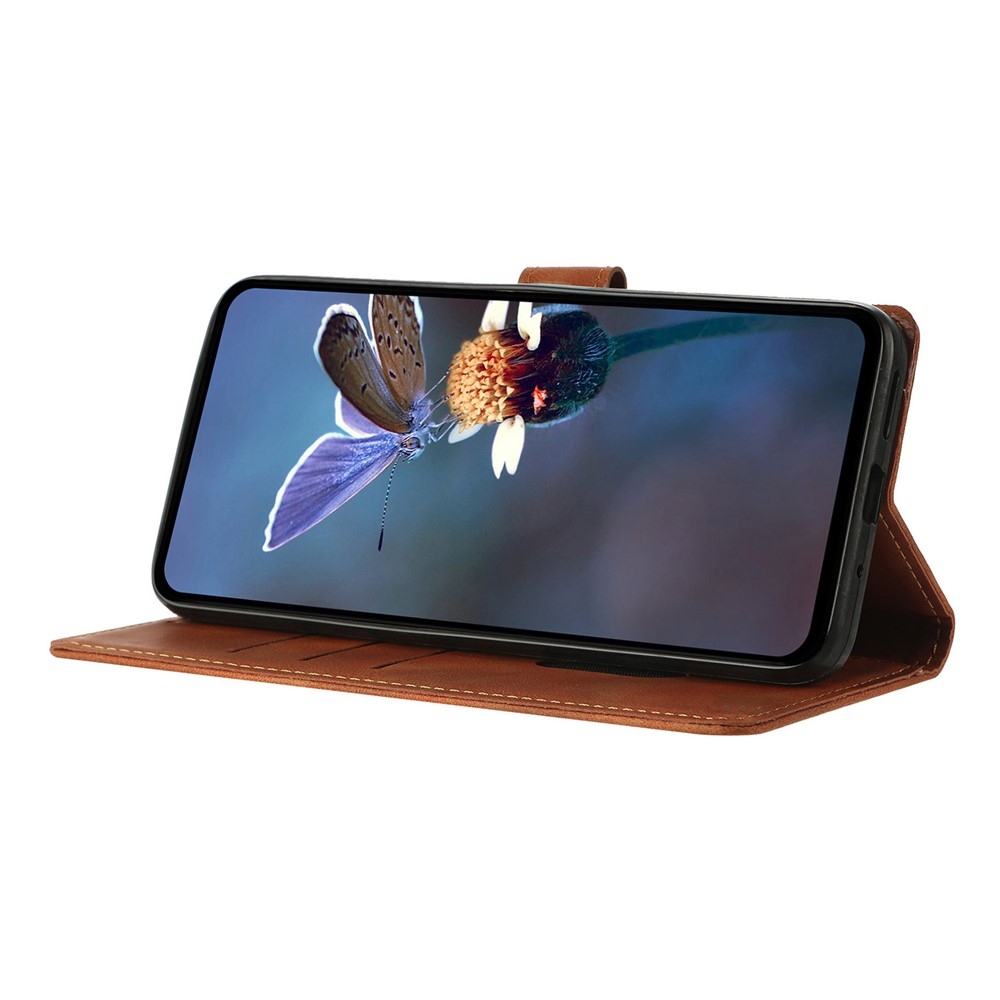 Háromszögletű könyvtáska Samsung Galaxy A57 5G - barna