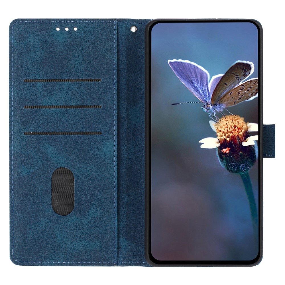 Háromszögletű könyv tok Samsung Galaxy A57 5G - kék