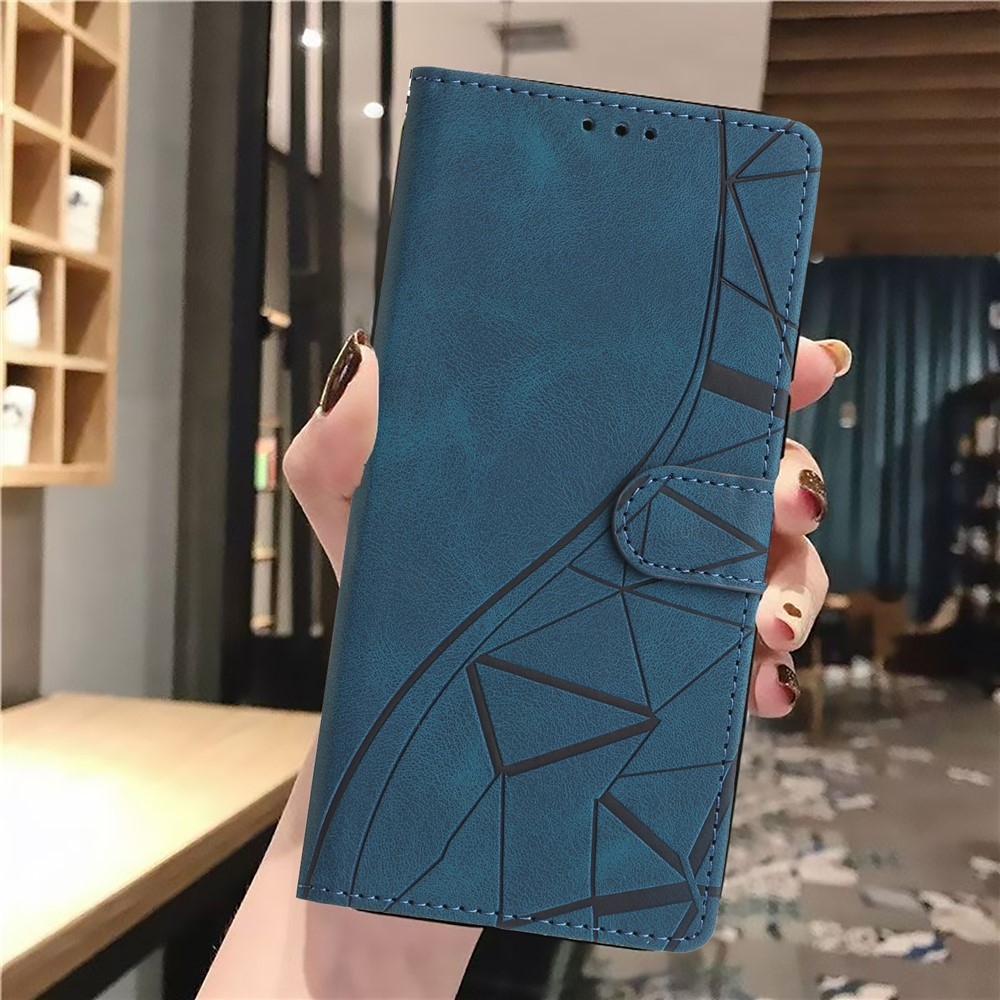 Háromszögletű könyv tok Samsung Galaxy A57 5G - kék