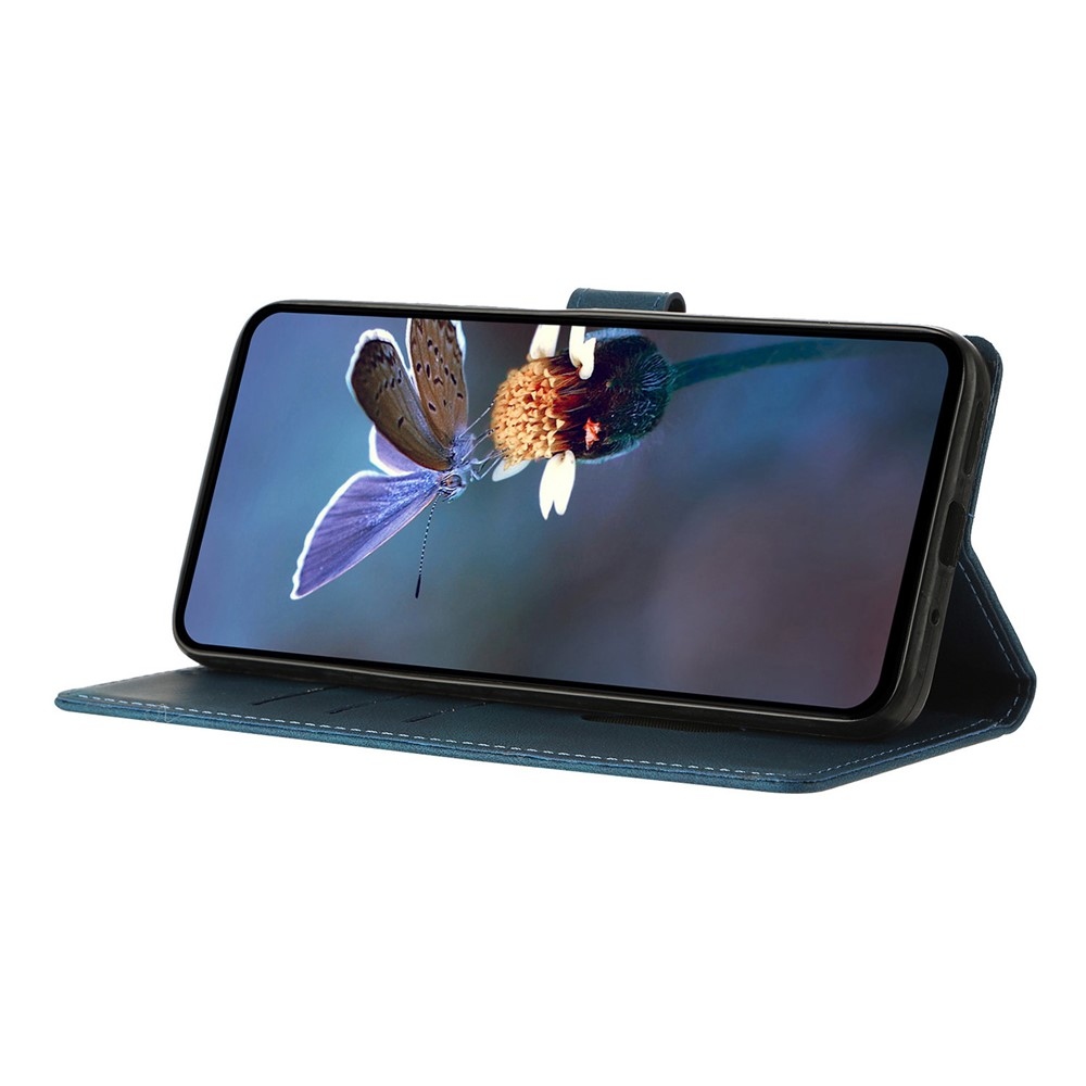 Háromszögletű könyv tok Samsung Galaxy A57 5G - kék