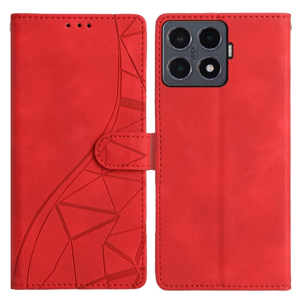 Háromszögek könyvtáska Xiaomi 15T Pro-hoz - piros