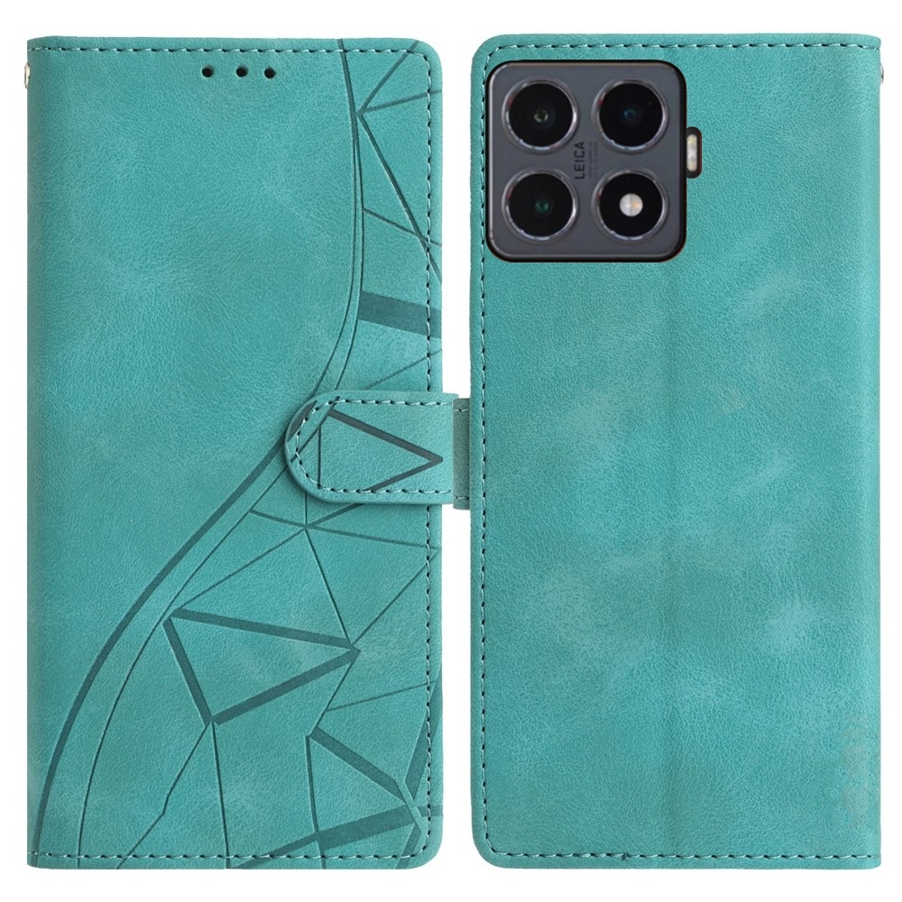 Háromszögek könyv tok Xiaomi 15T Pro - teal - teal