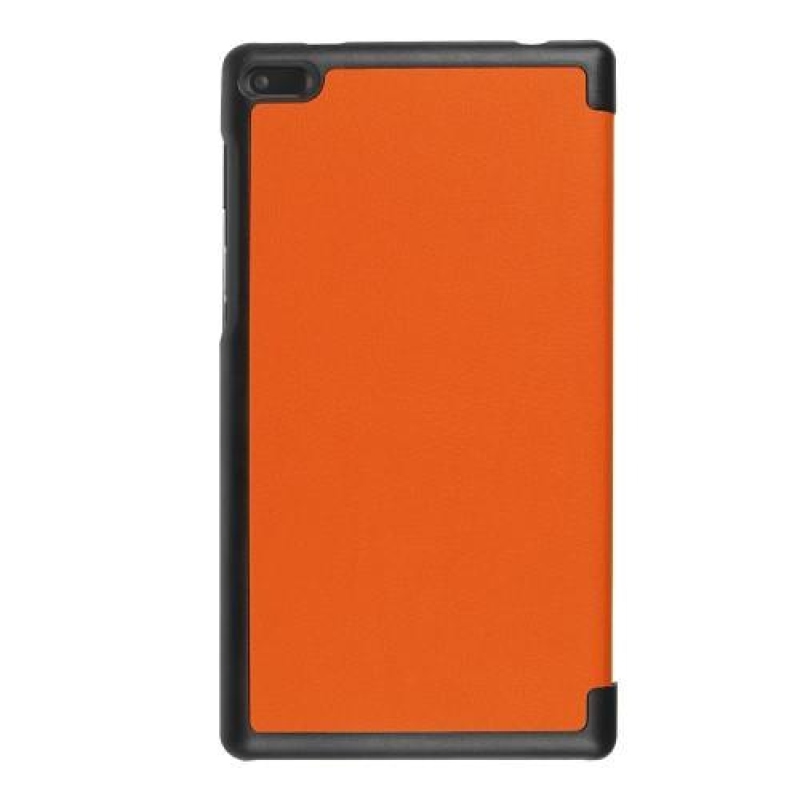 Háromrétegű állítható PU bőr tok Lenovo Tab 7 Essential (2017) - narancssárga