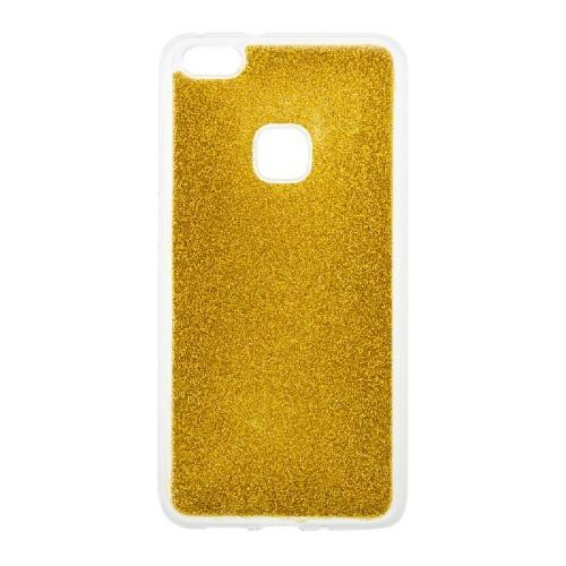 Csillogó zselés tok megerősített peremmel a Huawei P10 Lite-on - arany színben