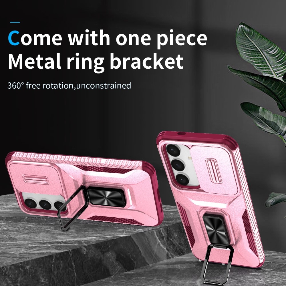 Csúszásálló borítás Samsung Galaxy S24+/S25+ készülékhez - rózsaszín / bordó