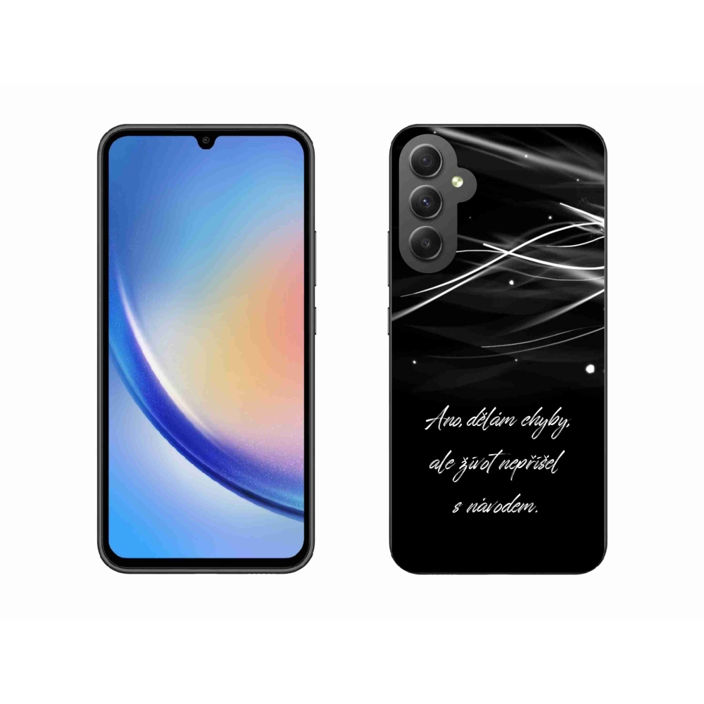 Gél védőhuzat mmCase Samsung Galaxy A34 5G - idézem fekete háttér